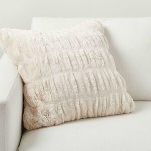 Pottery Barn Faux Fur Pillow in Tan